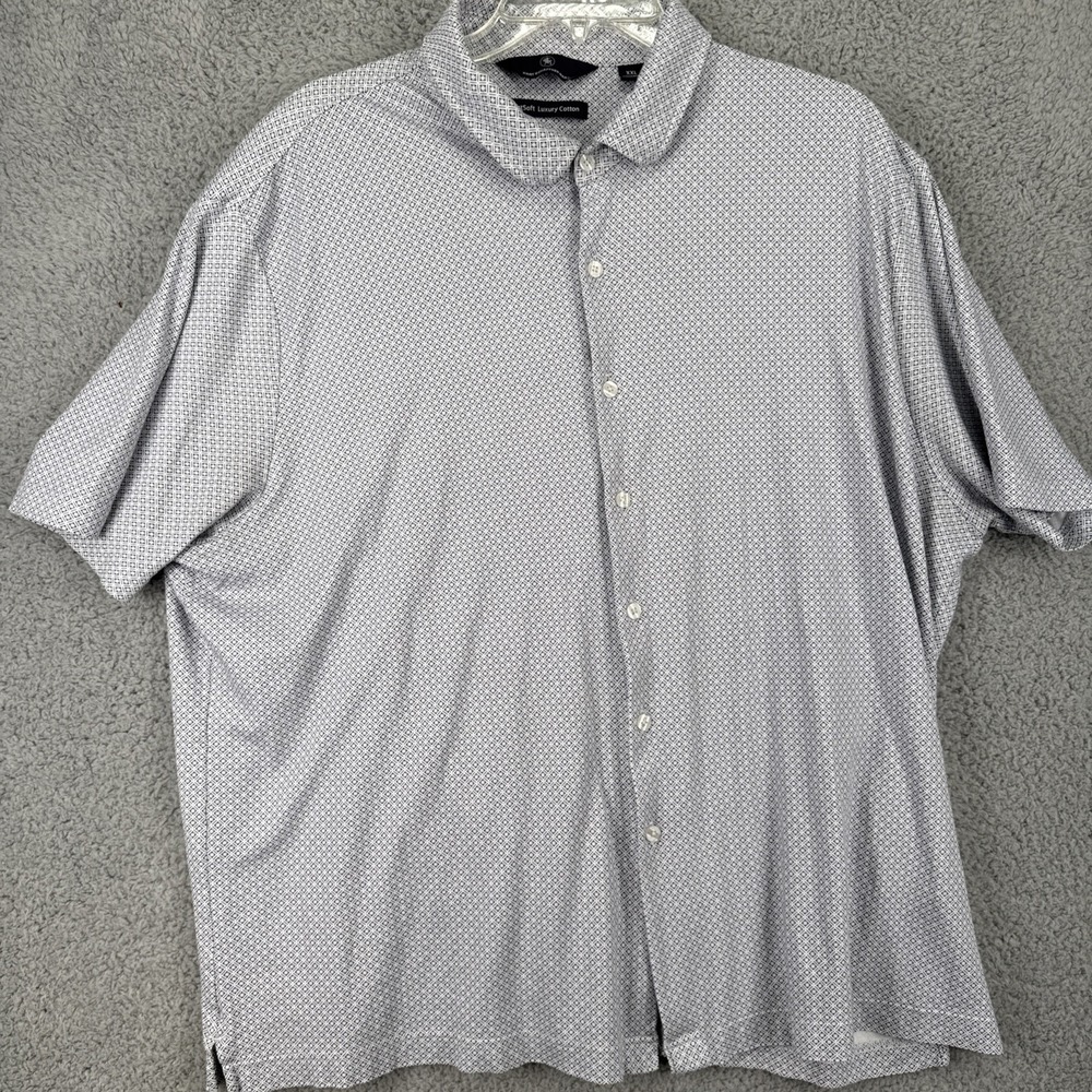 Hart Schaffner Marx Shirt Mens XXL 2XL HartSoft S/S White Casual Button Up